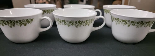 Vintage Set '6' Corelle Livingware Crazy Daisy Spring Blossom Coffee Tea Cup Mug