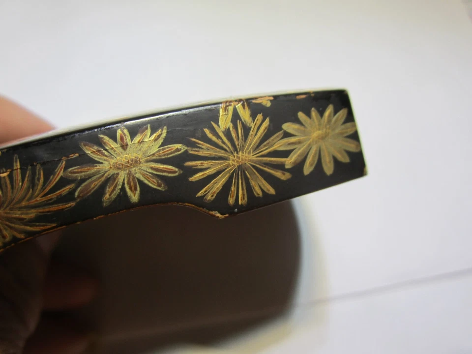 Laca japonesa rara caja de incienso precioso período edo siglo XVIII Foto 3 de 4