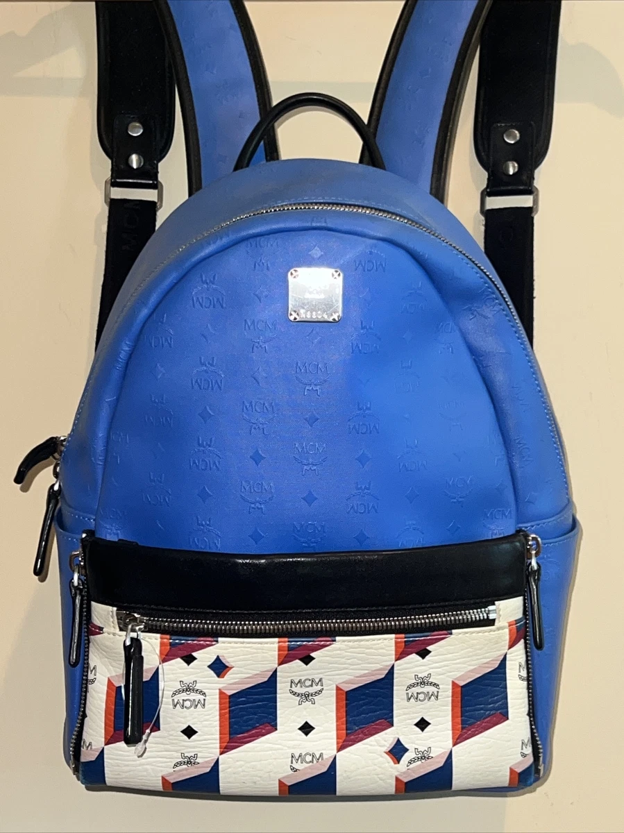 Mcm stark backpack blue sale