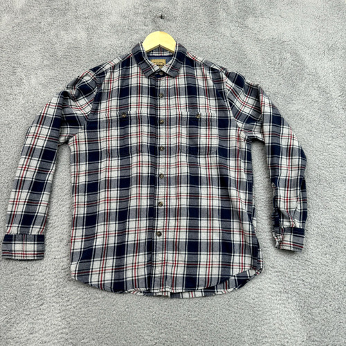 Sears Roebuck, Vintage Sears Roebuck & Co Shirt Medium Blue Red Plaid Gorpcore Hiking Camping