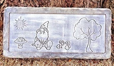 Concrete Gnome bench top mold .150 abs plastic concrete mould  31" x 14" x 2.5"