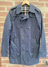 Sandro Paris Women's Navy Blue Lined Trench Coat Size L - M8365w