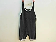 Matman Wrestling Nylon High Cut Singlet Black Youth Small