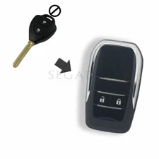 2 Buttons Modified Flip Remote Key Case Shell Refit for TOYOTA Hilux Yaris RAV4