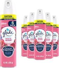 Glade Air Freshener Room Spray, Rose & Bloom, 8.3 Oz, 6 Ct Hanging Air Freshener