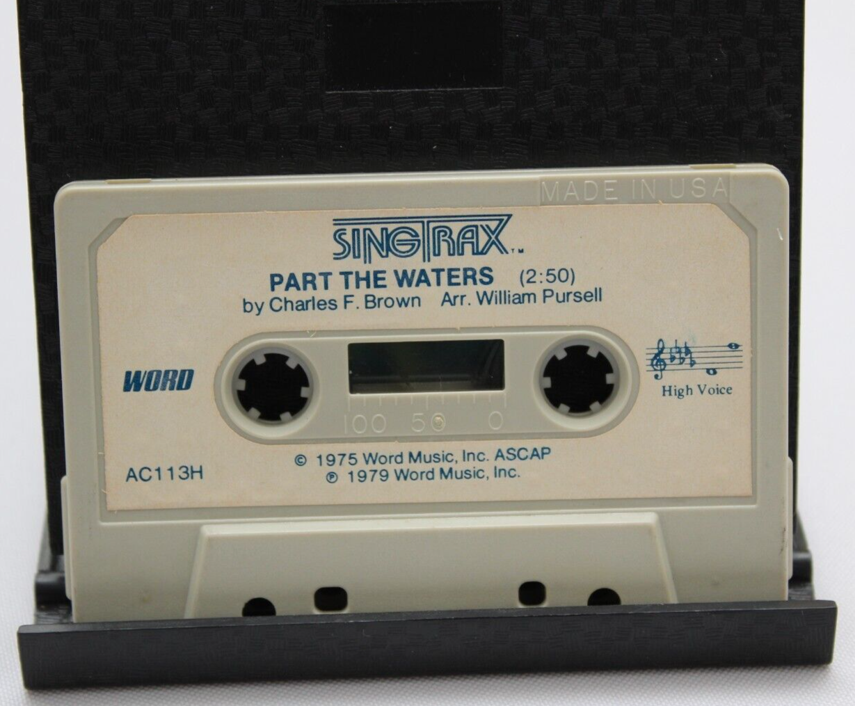 Part the Waters Sing Trax Cassette Tape Accompaniment AC113H Word Used
