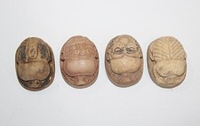 4 HANDMADE ANCIENT EGYPTIAN PHAROH ROYAL SCARAB Stone (BS)