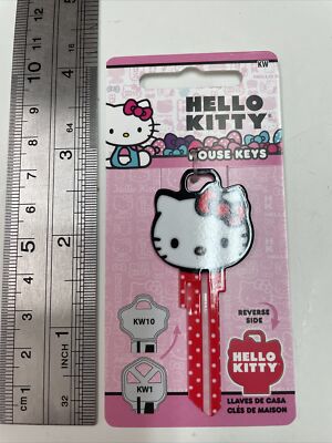  Hello Kitty Head Shape Kwikset KW1 House Key Blank / Sanrio Licensed