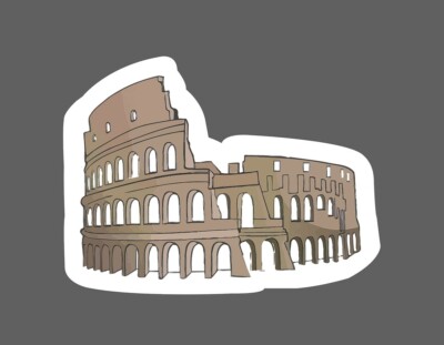 Coliseum Sticker Rome Gladiator Waterproof Roman Sports History Gift NEW
