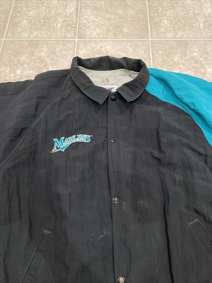 Awesome Vintage Starter Diamond Collection Jacket Team Issued XL MLB Marlins FL - Image 2 of 4