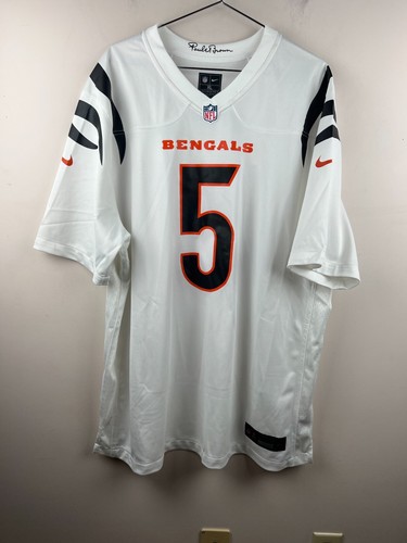 Nike Cincinnati Bengals Tee Higgins #5 White Game Jersey Men’s XL NFL 2024