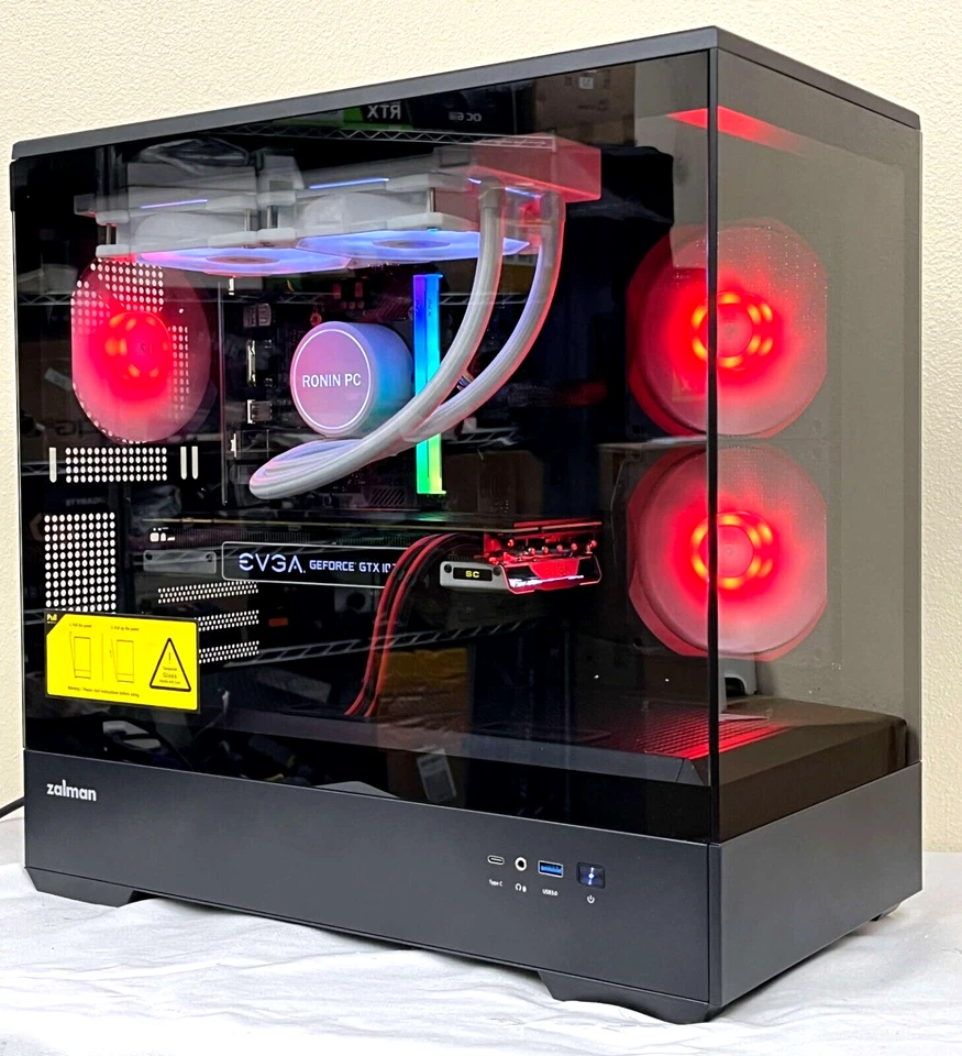 Custom Gaming PC Computer Intel GTX 1080, 1TB SSD,RGB RAM,WiFi, Win 11 Bluetooth - Image 3 of 4