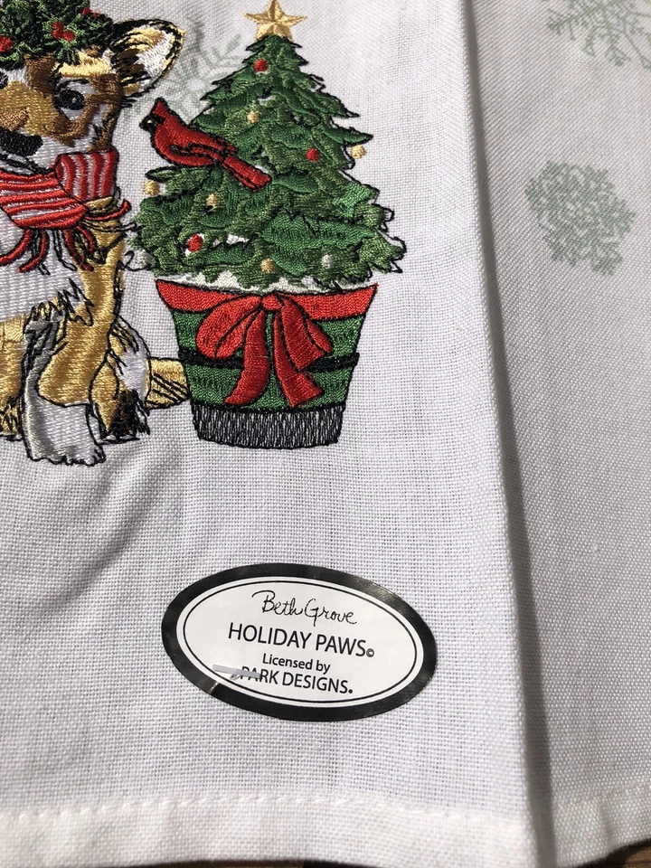 Toalla de té Beth Grove cálidos deseos y besos húmedos patas de vacaciones de Park Designs Foto 3 de 4