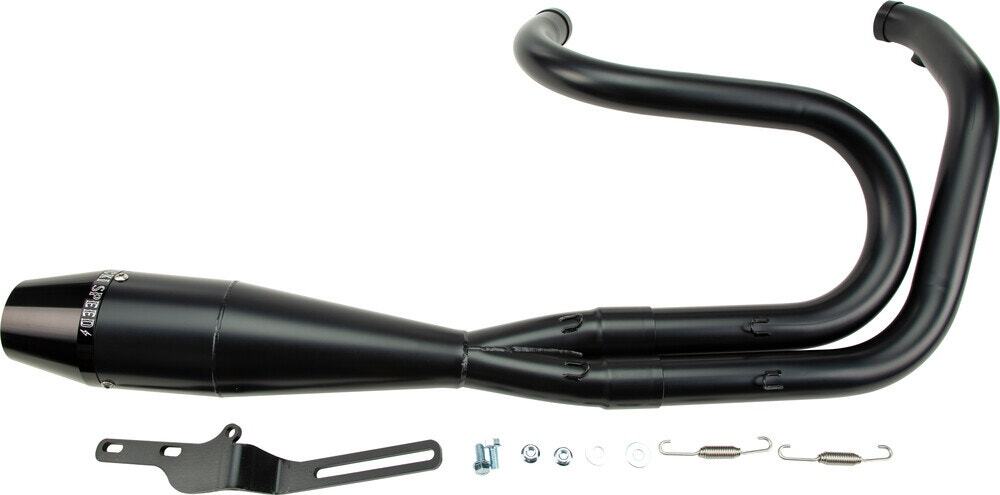 Sawicki 2 into 1 Black Shorty Cannon Pipe Black Tip Exhaust