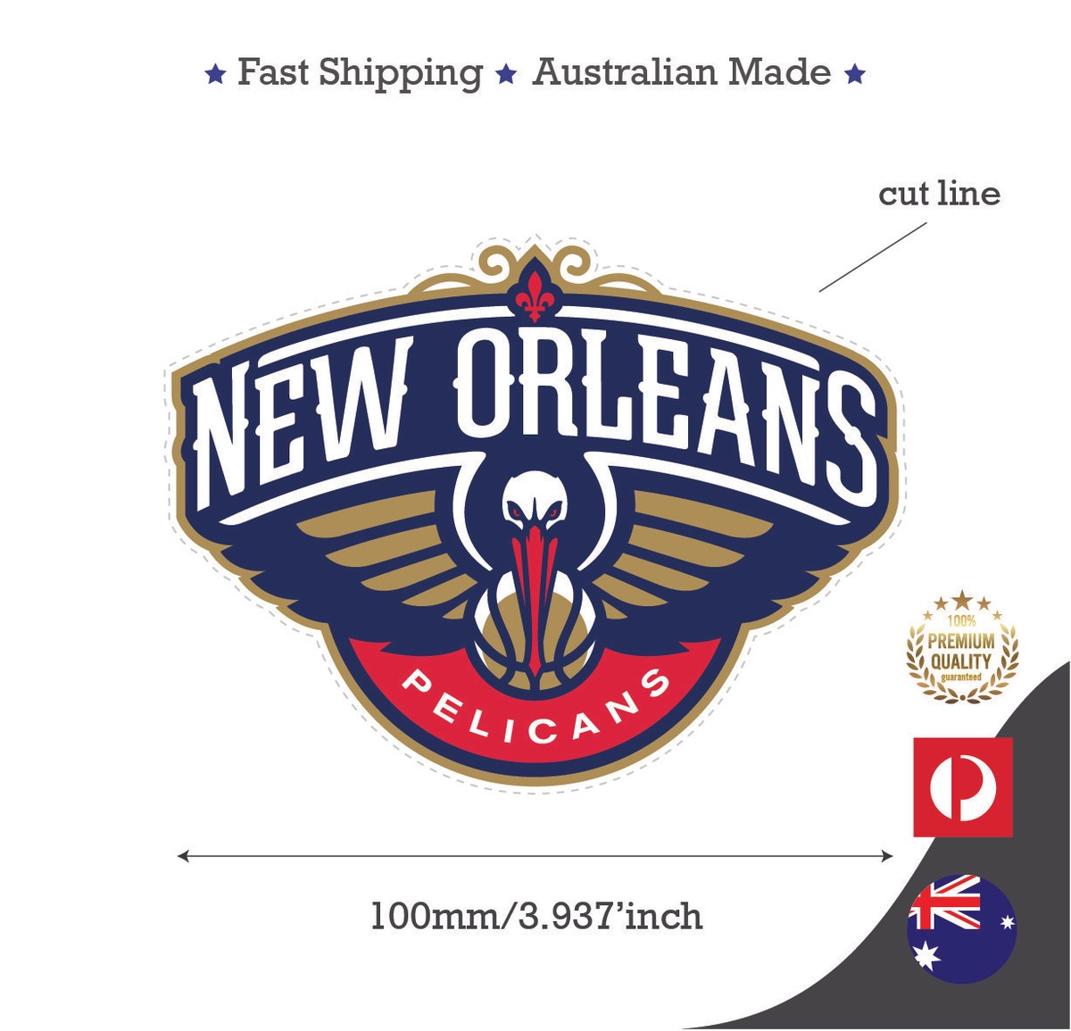 NEW ORLEANS PELICANS NBA Basketball sticker decal logo sports game