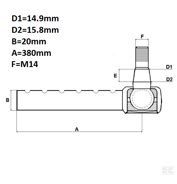 TESTINA STERZO 20X1 Dx Trattore Fiat 250Dt 300Dt 350 400 415 - Foto 6