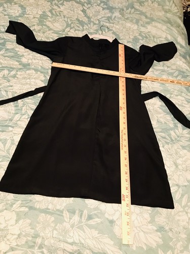 Petticoat Alley Black Dress Women's XS Sash Band Collar Professional Career Work - Picture 13 of 15