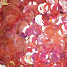 20mm Cup Sequins Coral Orange Crystal Iris Rainbow Iridescent Made in USA