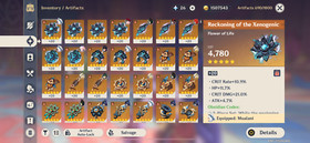 Genshin Impact AR 60 Europe Many Characters Good Builds