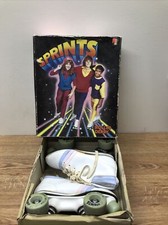 Vintage Sprints Roller Derby Skates Pastel Striped Girls Size 3