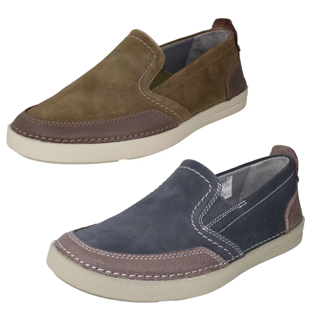 Kro syndrom retfærdig MENS CLARKS SUEDE PUMPS SUMMER LOAFERS CASUAL SLIP ON SHOES SIZE GOSLER  RACE | eBay