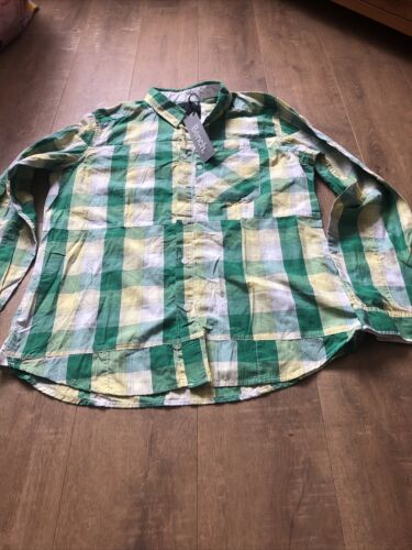 Bench Biloxi Check Mid Green Shirt Size XXL - Foto 1 di 10