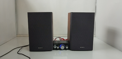 Sony Speakers SS-CNEZ30 Wood Finish Bookshelf 9” X 6” X 6” Wired