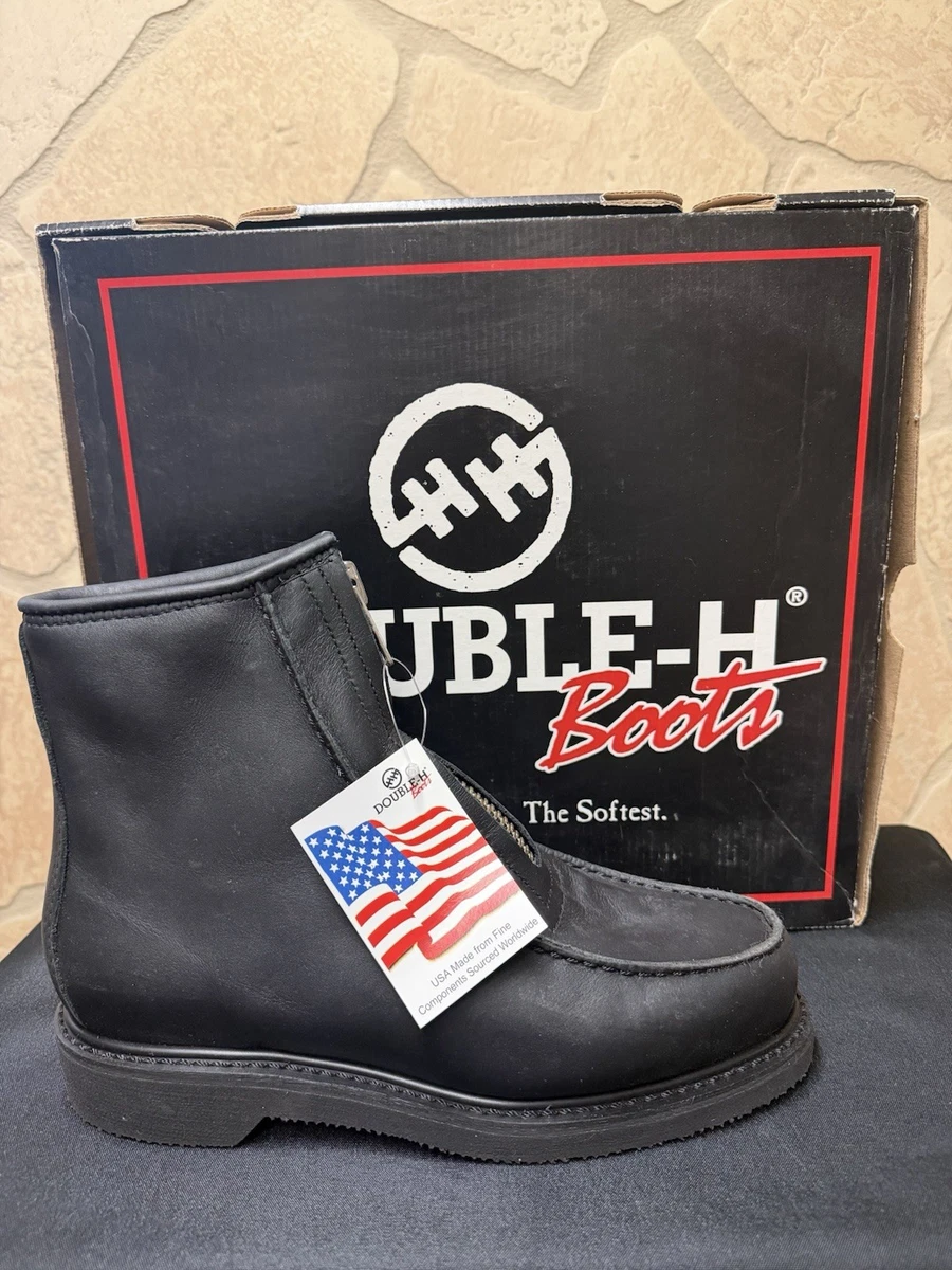 Double-H Boots Black Zip Boots for Men for Sale | Shop New  display picture 3