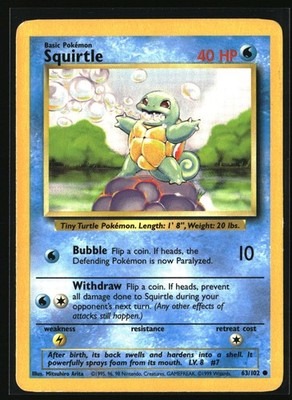 Squirtle Common Base Set 063/102 MP