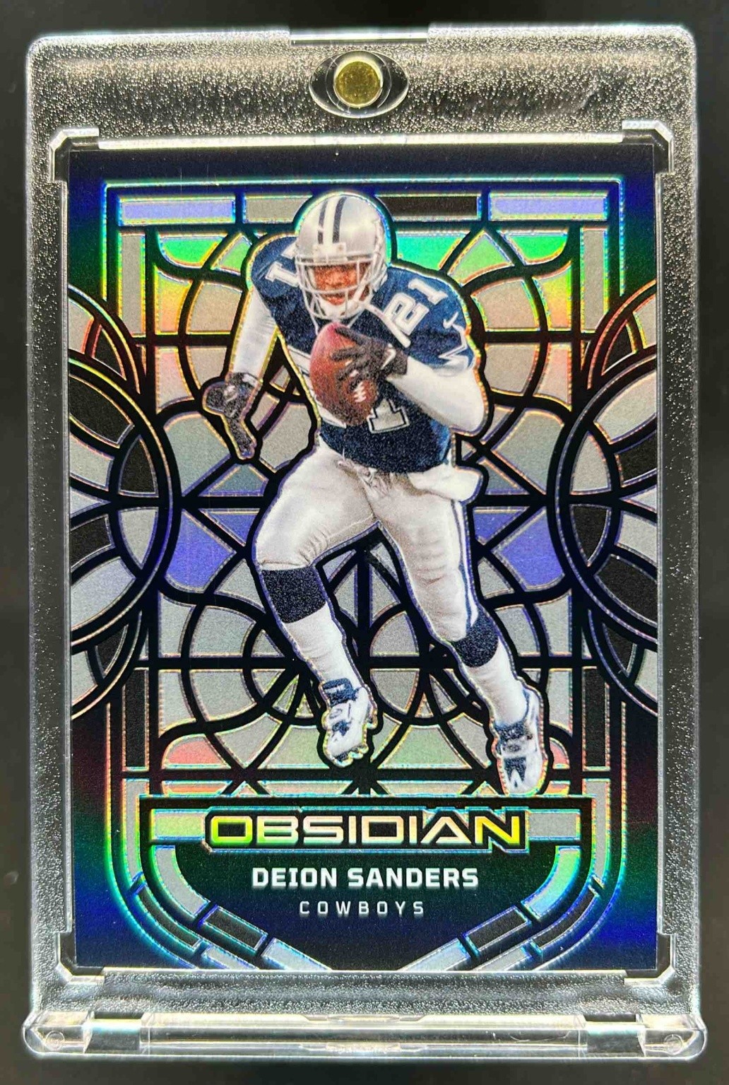 2024 Obsidian Deion Sanders Black Stained Glass SP #9 Cowboys