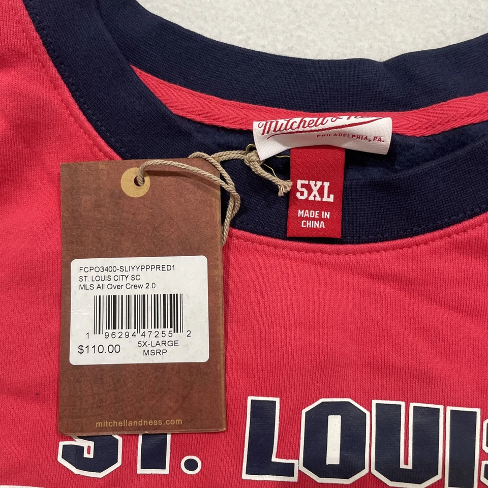Mitchell & Ness MLS St Louis City SC All Over 2.0 Crewneck 5XL 110$ NWT - Image 3 of 4