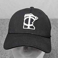 Minnesota Twins New Era Hat Mens Small/Medium Black 39THIRTY Stretch Fit MLB Cap
