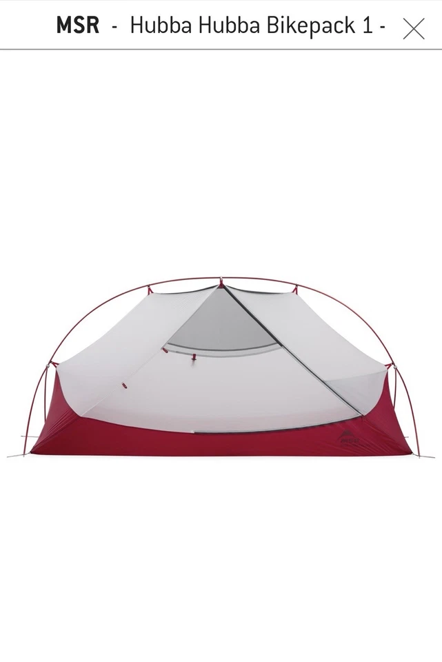 MSR - Hubba Hubba Bikepack 1 Personen-Zelt ultraleicht Outdoor Trekking Camping - Bild 3 von 4