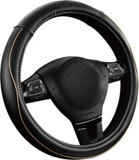 Memory Foam Steering Wheel Coverpiping Microfiber Leather Sporty Universal Fit