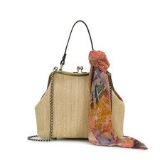 Patricia Nash Laureana Frame with Scarf - European Natural Fine Weave