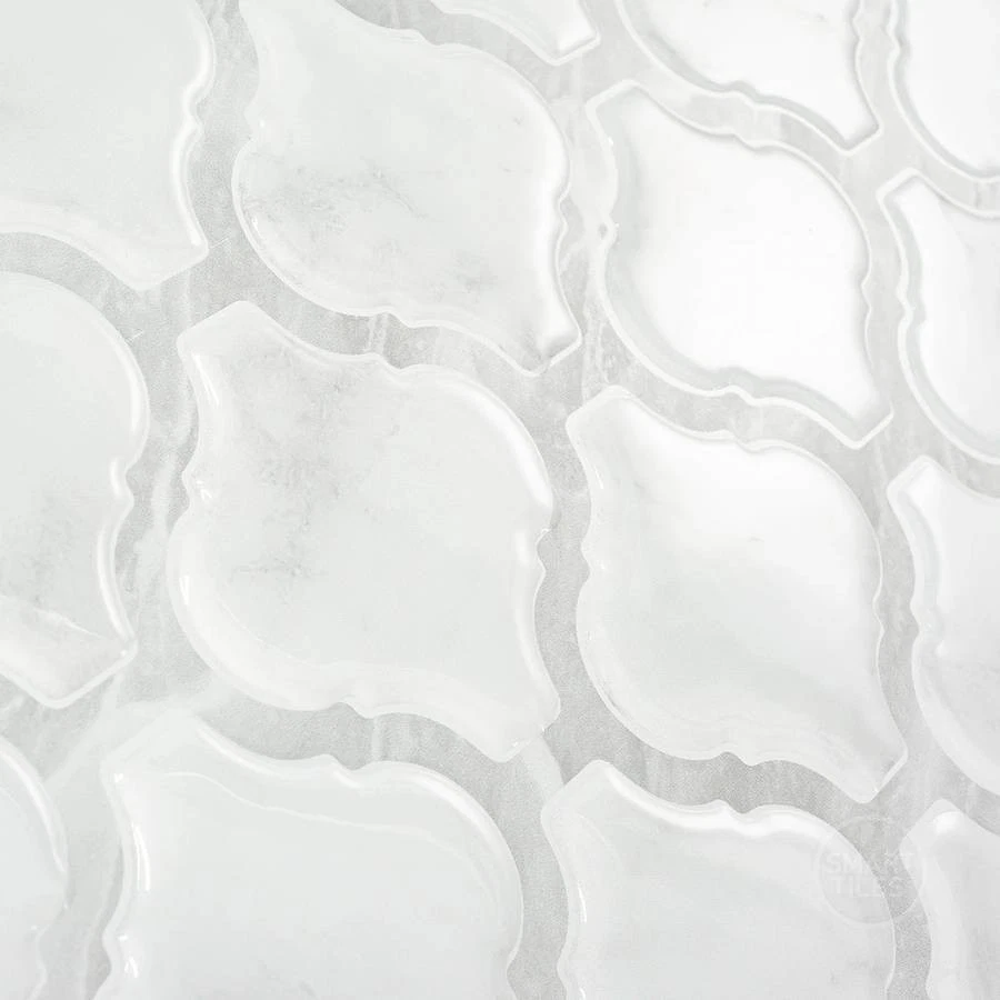 Arabesco Marble White 22.56 In. X 11.58 In. Vinyl Peel and Stick Tile (30D) - Image 3 of 4