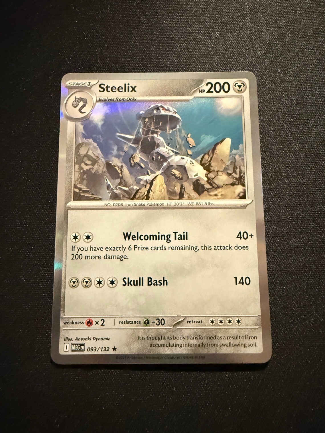 Steelix reverse Holofoil Rare ME01: Mega Evolution 093/132 LP