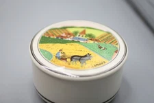 Vtg Villeroy and Boch Design Naif Porcelain Trinket Box Made in Luxembourg 3" Ga