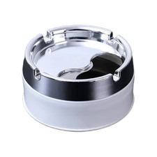 Stainless Steel Ashtray with Lid Windproof for Cigarettes Home Outdoor Ashtrays