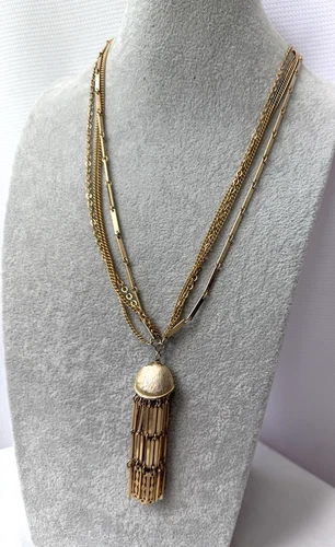 Jellyfish Octopus Shell Ocean Mermaid Vintage Jewelry ~necklace articulated gold