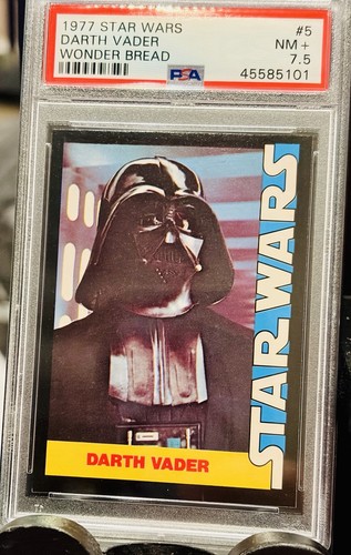 1977 Wonder Bread Star Wars #5 Darth Vader — PSA 7.5
