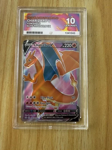 Pokémon TCG Charizard V Black Star Promo SWSH050 Ace 10 Holo
