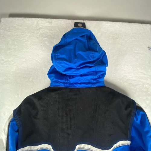 Phenix Ski Jacket Mens Medium Blue Black Hooded Insulated Reflective EY58033 image 17