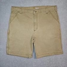 Carhartt Shorts Mens 40 Tan Khaki Rugged Flex Relaxed Fit Work Canvas Utility