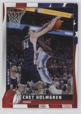 2022 Topps X Block Party! Red White & Blue /50 Chet Holmgren #5 Rookie RC 19lw