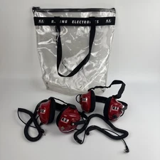 R.E. Racing Electronics Headsets w/ Volume Adjustment & Bag NASCAR Set of 2