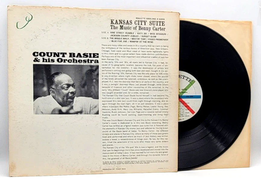 COUNT BASIE - KANSAS CITY SUITE - JAZZ LP RECORD ROULETTE Foto 2 de 2