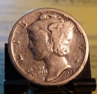 VG+ 1928-S Mercury 90% Silver Dime