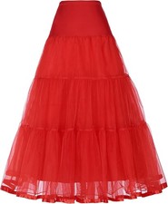 GRACE KARIN Women Ankle Length Petticoats Wedding Slips Plus Size S-3X