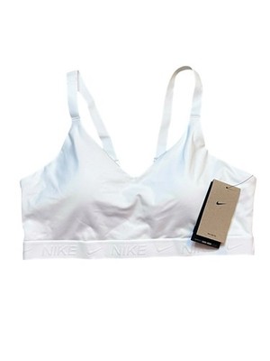 Nike Women's Medium Indy Light Support Padded Adjustable Sports White NWT
